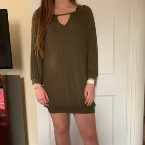 Olive green tunic top/dress